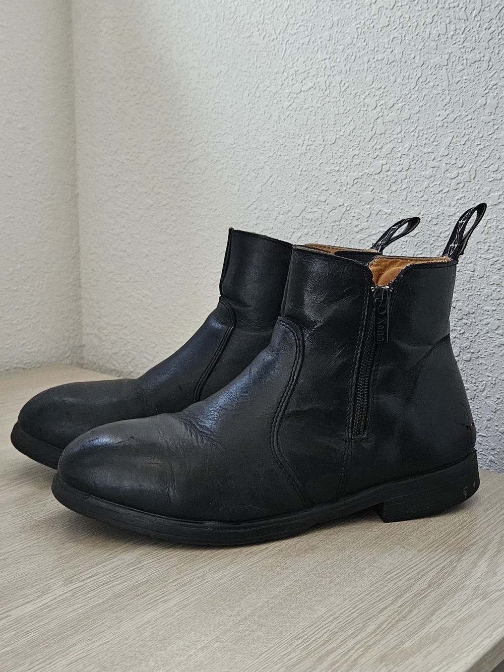 Xena Omega Leather EH Steel Toe Work Boot Women's 8.5 Wide Black